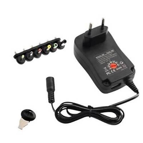 MANUAL-30W 3-12V Ayarl� Adapt�r - 5V USB ve 6 Farkl� ��k�� Ucu