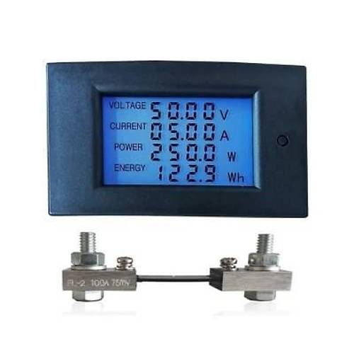 WZ-DM100 100V 100A Voltmetre Ampermetre - 75mV nt Diren