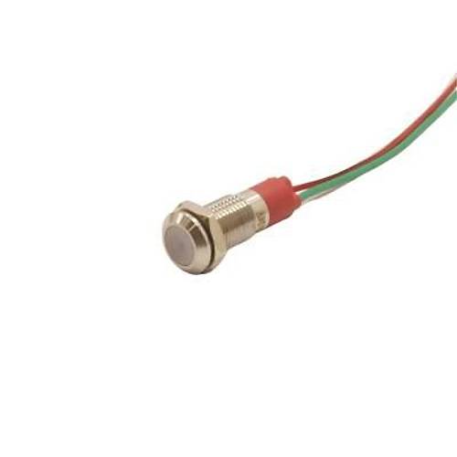 08L-P1/RG+ 8mm 12-24V Kablolu Metal Sinyal Lambas - 2 Renk Anot