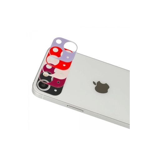 Newface iPhone 13 Rainbow Kamera Lens Koruma Cam - Koyu Krmz
