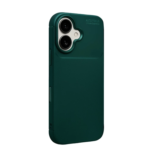 Newface Apple iPhone 17 Auto Focus Karbon Kapak - Koyu Yeil