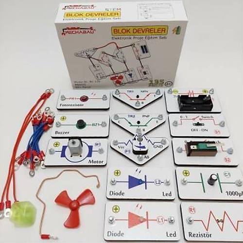 Blok Devreler Elektronik Eitim Seti - 135 Proje