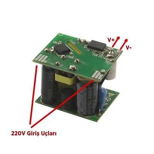 AC 220V - DC 5V 1A Dntrc Adaptr Devresi