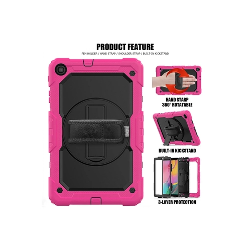 Newface Samsung Galaxy T510 Tab A 10.1 Klf Pars Tablet Kapak - Pembe