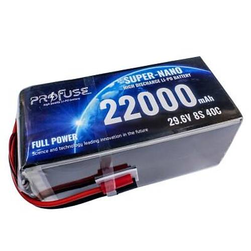 29,6V 8S 22000mAh 40C Lipo Batarya
