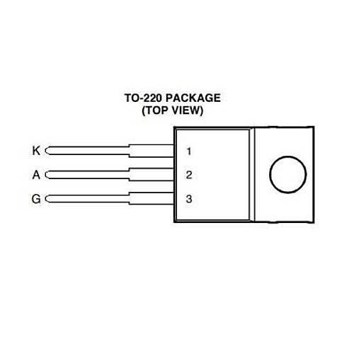 TIC106D - TO220 3.2A 400V Tristr