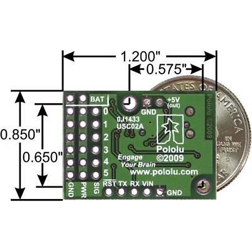 Mikro Maestro 6 Kanall USB Servo Kontrol Cihaz