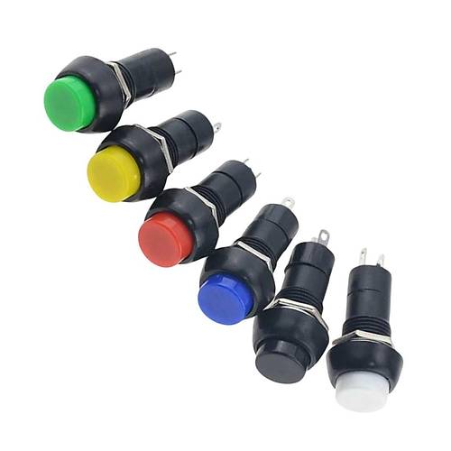IC-185 Buton 12mm Kalcl Siyah