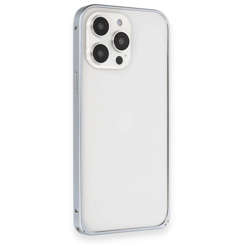 Joko iPhone 15 Pro Klf Metal Bumper Magneticsafe Kapak - Gri