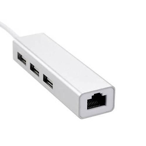 3 Port USB 2.0 oklayc + 100 Mpbs Ethernet USB evirici RJ45