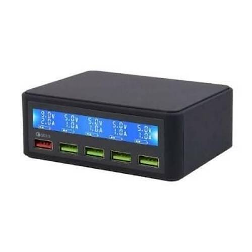 QC3.0 oklu USB arj Modl - Dijital Ekranl