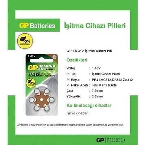 GP 6'l 1.4 V itme Cihaz Kulaklk Pili - GPZA312