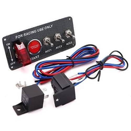4'l ON-OFF Toggle Switch Panel - Motor Start Butonlu