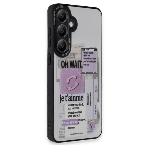 Newface Samsung Galaxy M34 5G Klf Mirror Desenli Kapak - Mirror - 4