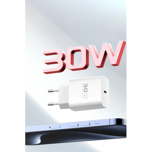 Konfulon C87C 30W Type-C kl Ekstra DL51 1M Type-C to Type-C Kablolu PD arj Cihaz - Beyaz