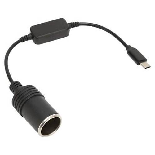 Type-C 5V - 12V Dii Ara akmak Soketi Dntrc - 30cm Kablolu