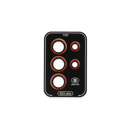 Newface Samsung Galaxy S23 Ultra Valdez Metal Kamera Lens - Krmz
