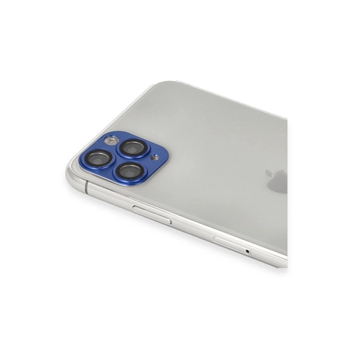 Newface iPhone 11 Pro Max Pers Alminyum Kamera Lens - Lacivert