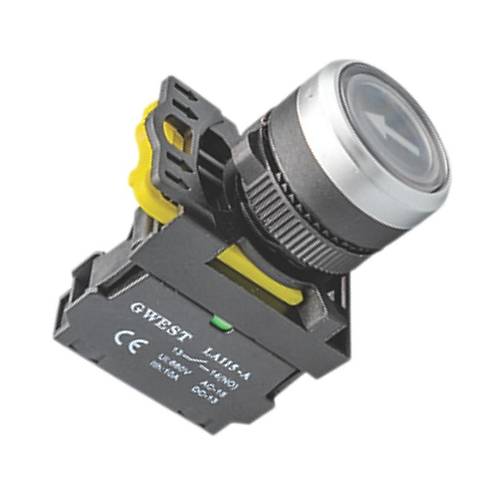 Gwest A5-10/3 22mm Start aretli Yayl Buton Beyaz 1NO