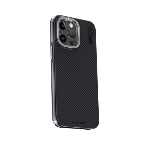 Joko iPhone 15 Pro Klf Aramid 600D Kevlar Karbon Fiber Magsafe Kapak - Gri