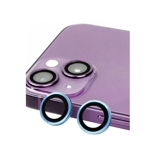 Newface iPhone 14 Plus Raze Metal Kamera Lens - Mavi