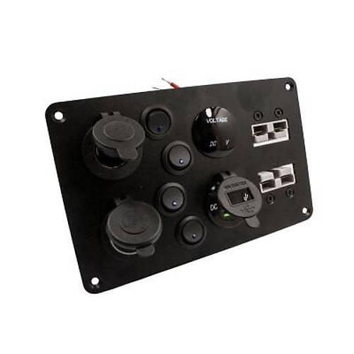 4'l Mavi Nokta Ikl Switch Panel Anderson Soket akmaklk ve Voltaj Gstergeli