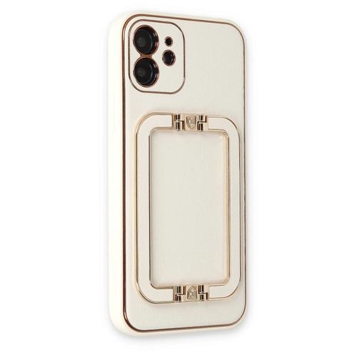 Newface iPhone 12 Kılıf Coco Elit Kapak - Beyaz