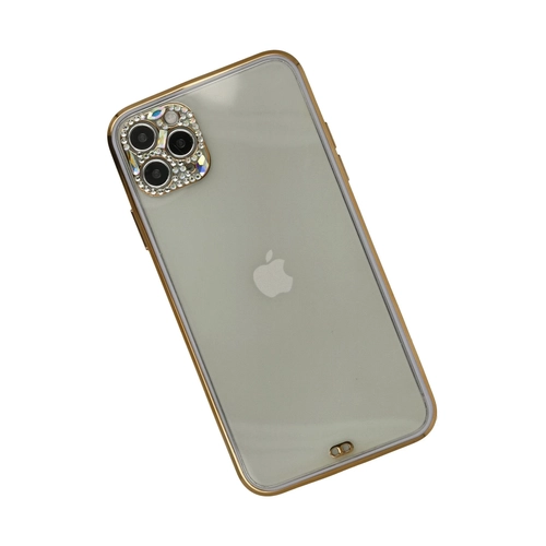 Newface iPhone 11 Pro Kılıf Liva Taşlı Silikon - Mor