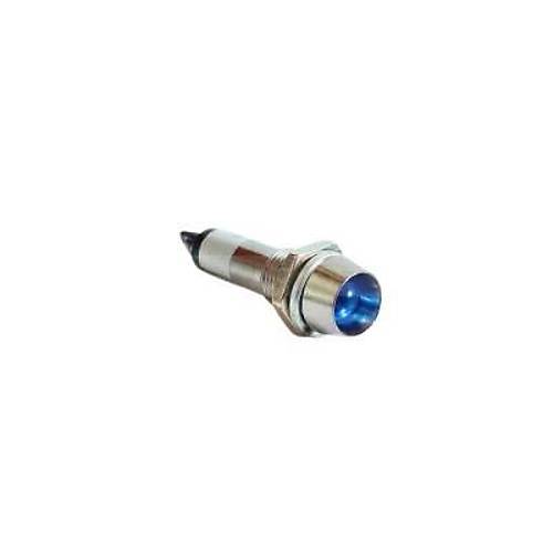 8mm 12V Metal Sinyal Lambas - Mavi