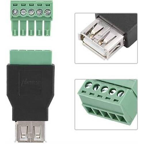 USB Dii - 5'li Klemens evirici / USB 2.0 to 5-Pin Terminal