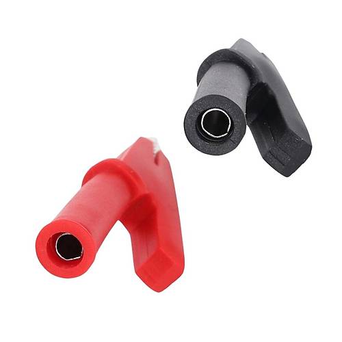 IC-243A 4mm Banana Jak Girili Krokodil WD1096 Siyah Krmz Set