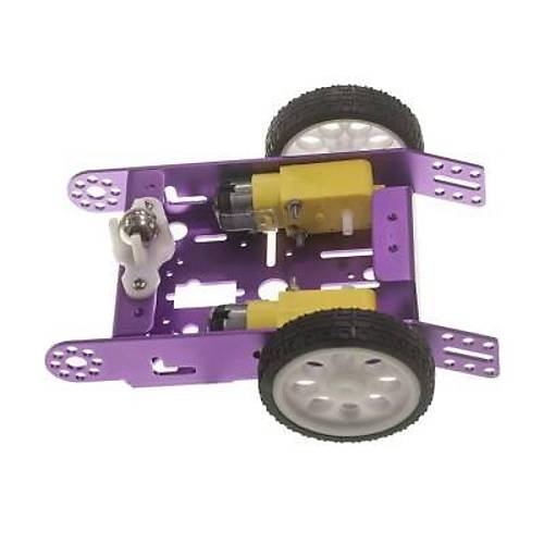 2wd mBot Alminyum Ara Kiti - Mor ( Motor ve Tekerlek Dahil)