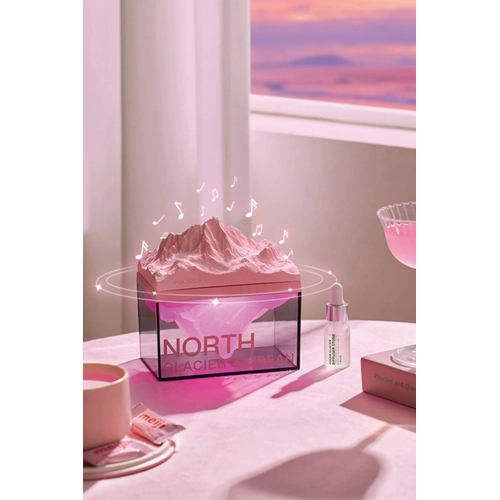 Newface Z4 Kuzey Okyanus Temal Gece Lambas zellikli BT Kablosuz Hoparlr - Pembe