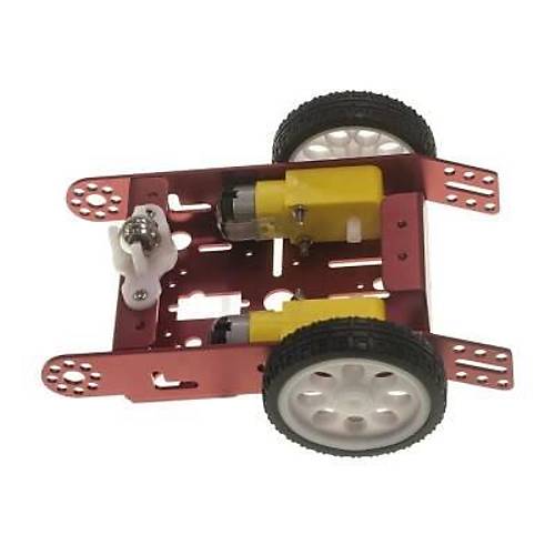 2wd mBot Alminyum Ara Kiti - Krmz (Motor ve Tekerlek Dahil)