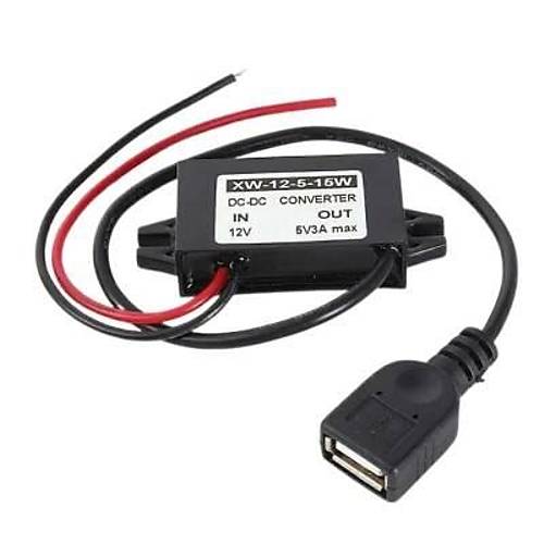 DC-DC 12V'tan 5V'a 3A Voltaj Düşürücü - USB Çıkışlı