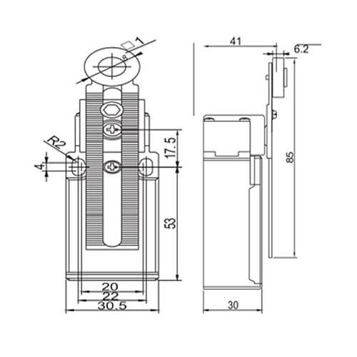 Gwest GLS-131 Ayarlanabilir Metal makaral Limit Switch