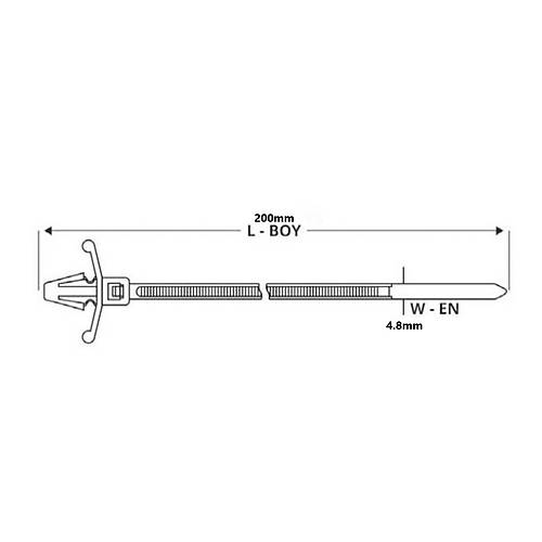GwestGTP 200 ST200x4.8mm Distansl Kablo Ba 100 Adet
