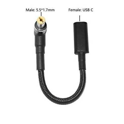 Dii Type C - Erkek 5.5x1.7mm Jack Dntrc Kablo Tip-C to 5517