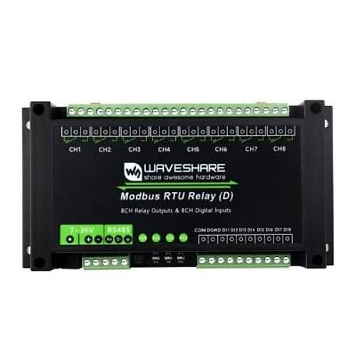 Endstriyel 8 Kanall Modbus RTU Ethernet Rle Modl (D) - Dijital Giri ve RS485 Arayz
