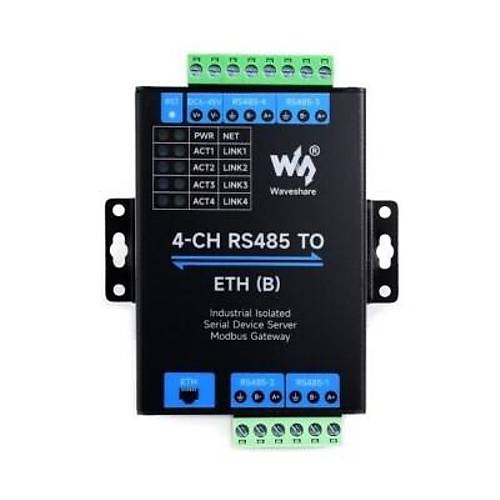 Endstriyel 4 Kanal RS485 - RJ45 Ethernet Modl