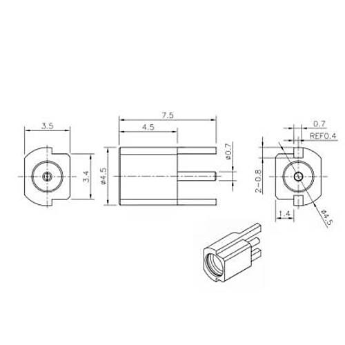 MMCX-KEF Dişi Konnektör