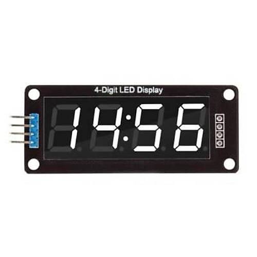 TM1637 4 Digit Led Display Saat Modl - Beyaz