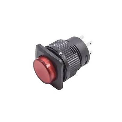RL16-504B 16MM Plastik 4 Pin Yayl Buton Krmz