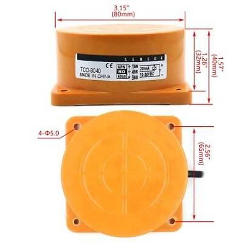 TCO-3040AL 6-36V 40mm NO Endktif Mesafe Sensr