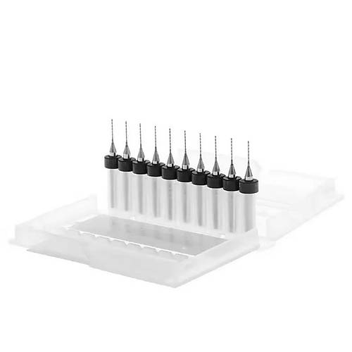 0.4mm PCB Matkap Ucu Seti - 10 Adet (Kutulu)