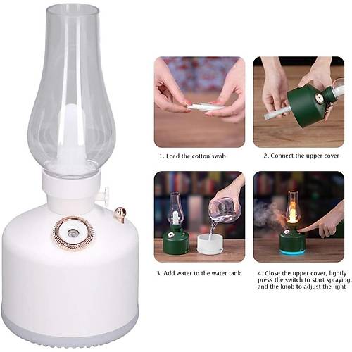 Divex Gaz Lambas Grnml Hava Nemlendirici Vintage Lamp Humidifier H-47