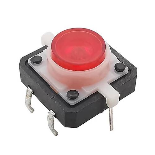 12x12mm Krmz Led Ikl Tact Switch