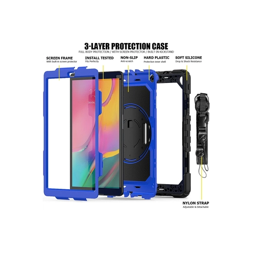 Newface Samsung Galaxy T290 Tab A 8 Klf Pars Tablet Kapak - Mavi