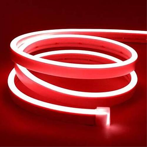 12V Esnek Neon erit Led 5 Metre - Krmz