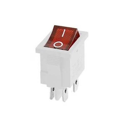 KCD1 Beyaz Krmz Ikl On/Off Anahtar 4 Pin
